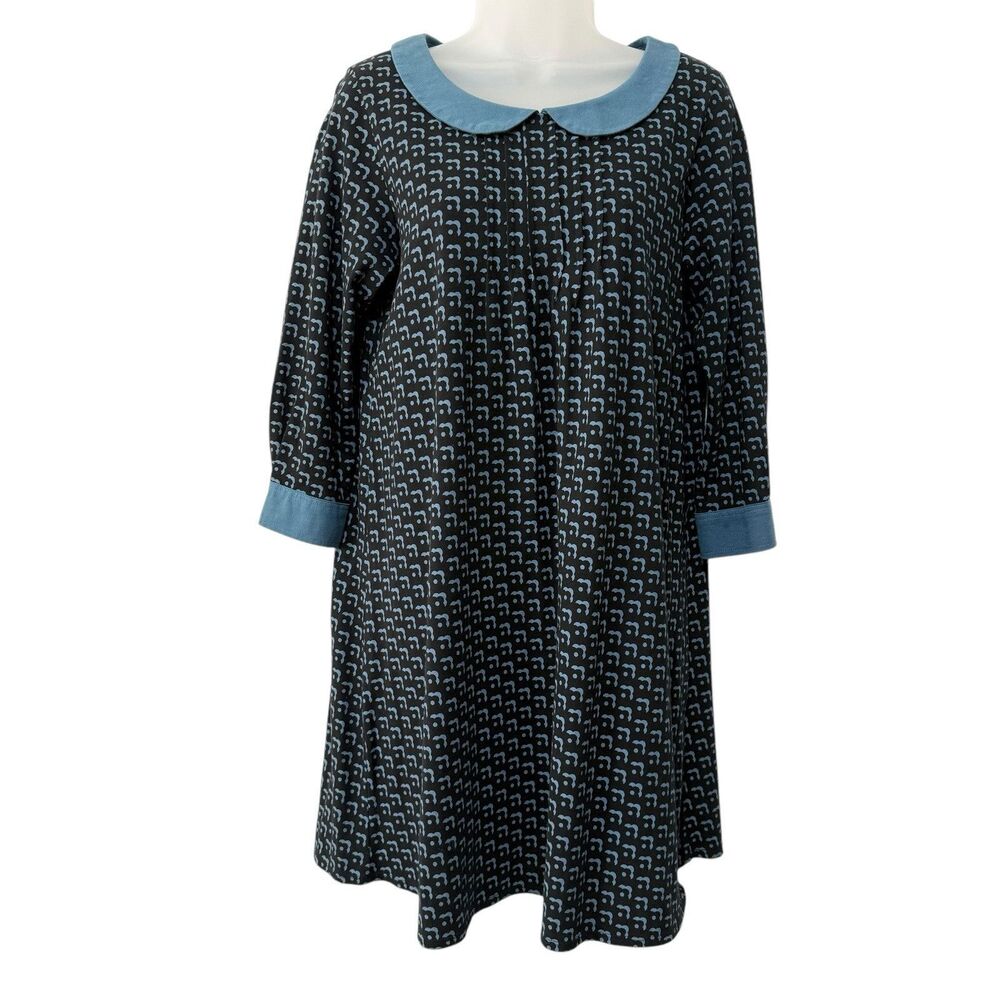 Orla Kiely Black and Blue Patterned Dress